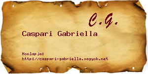 Caspari Gabriella névjegykártya